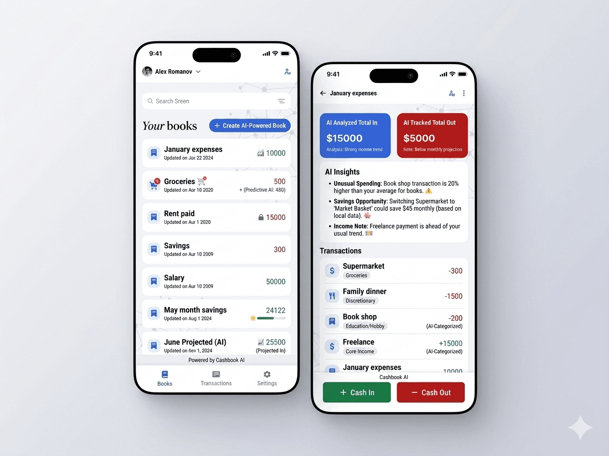 Cashbook AI, a project built by Tanzeel Naveed Khan