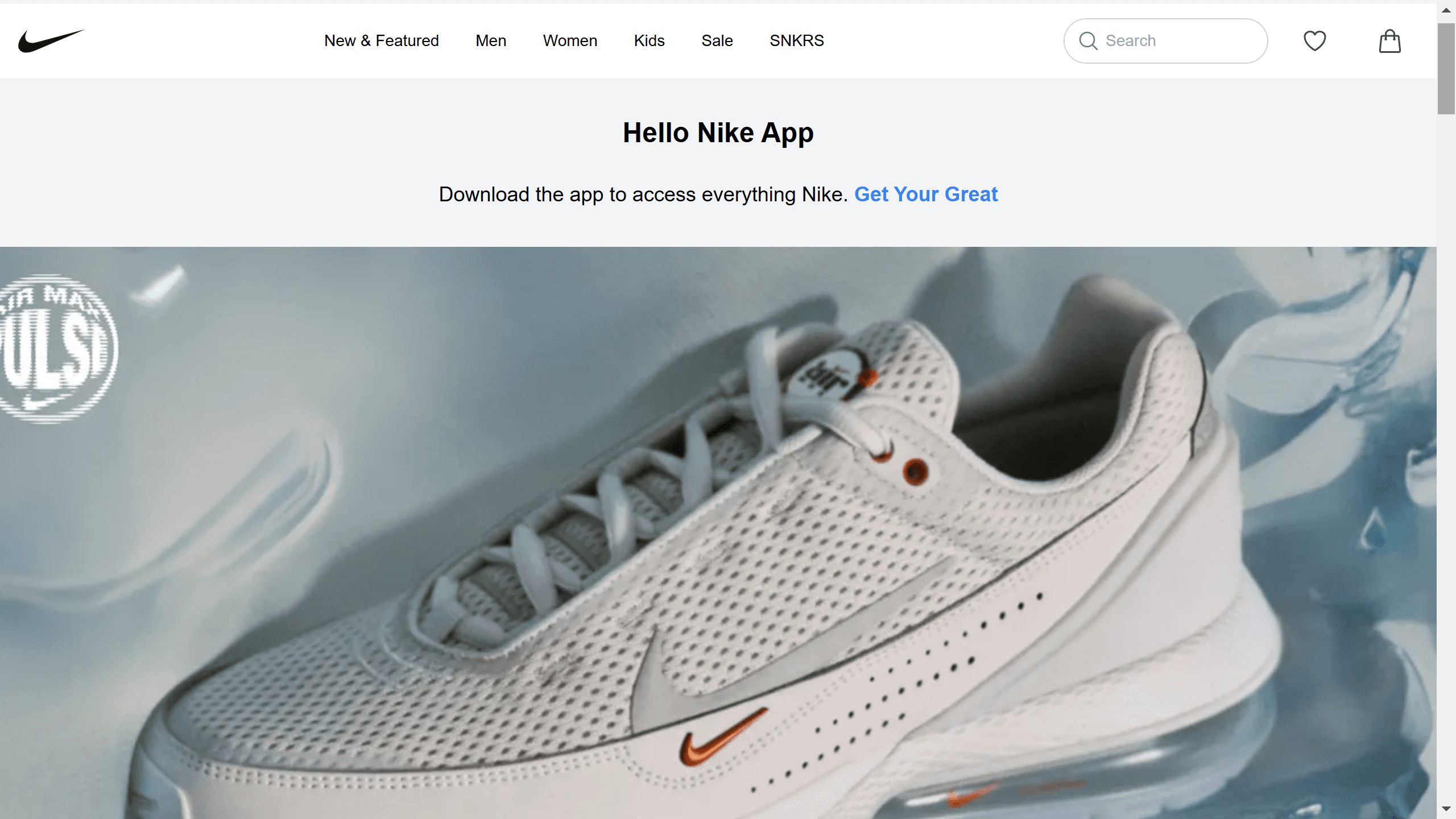 Nike store web app product listing built with Next.js server-side rendering and Stripe