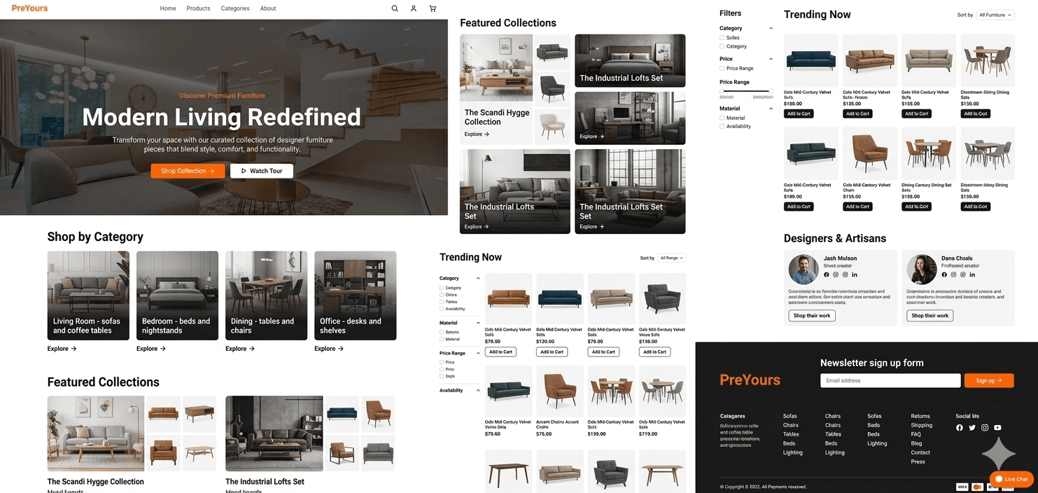 Furniture Marketplace, a project built by Tanzeel Naveed Khan