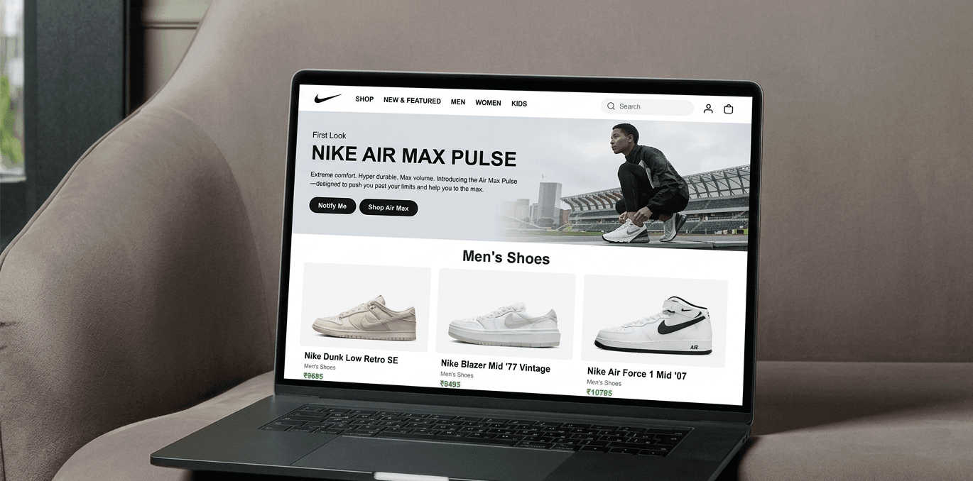 Nike Store App, a project built by Tanzeel Naveed Khan