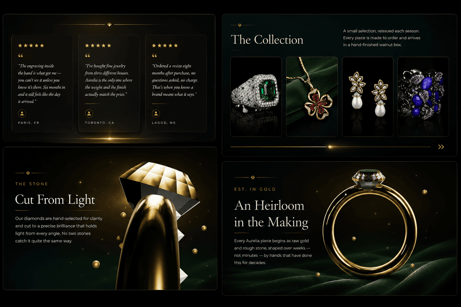 Aurelia: 3D Jewelry Showcase, a project built by Tanzeel Naveed Khan